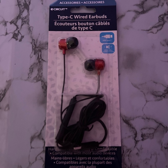 Brand New Red Type C Wired Earbuds - Picture 1 of 3
